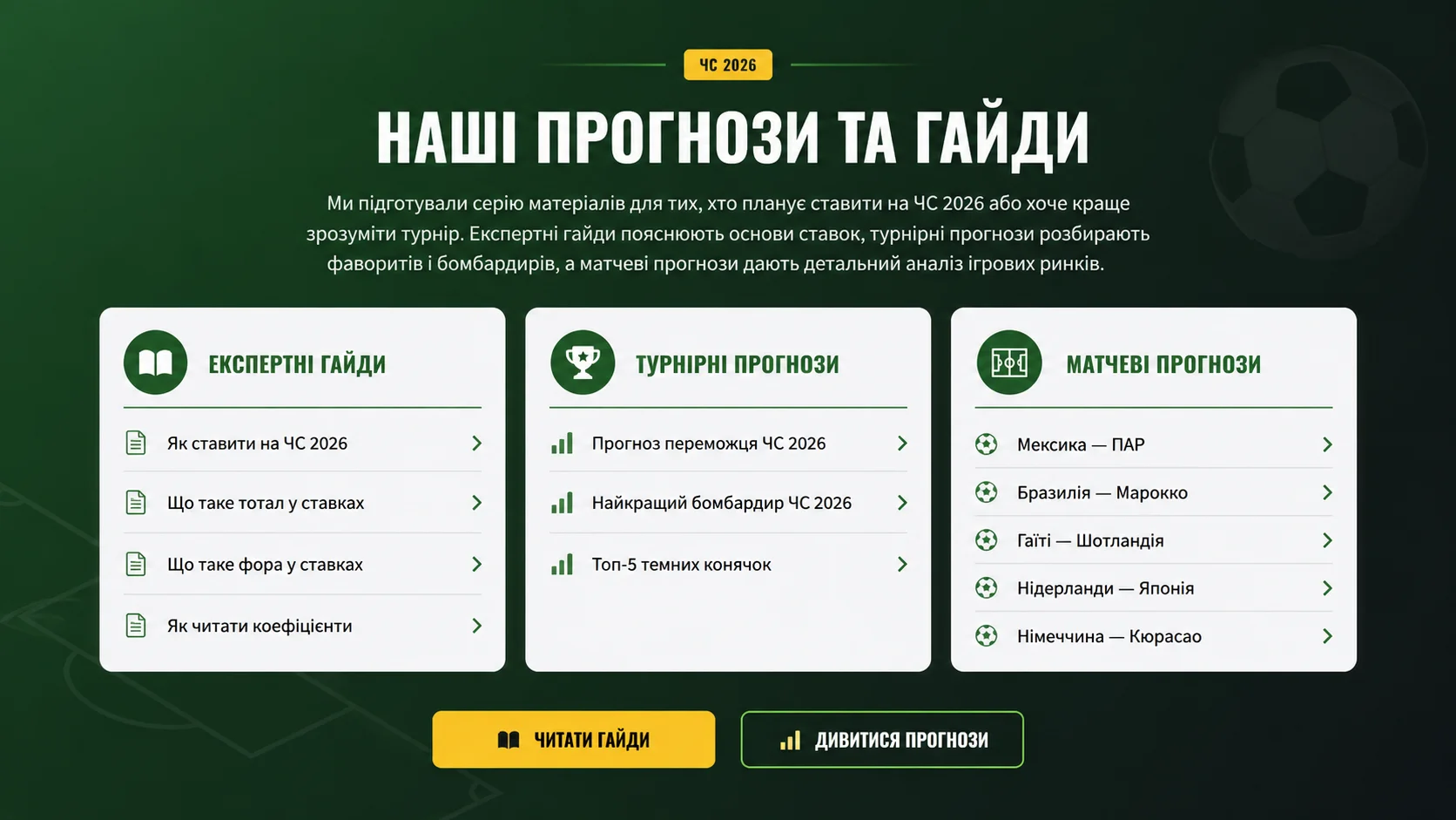 Наші прогнози та гайди